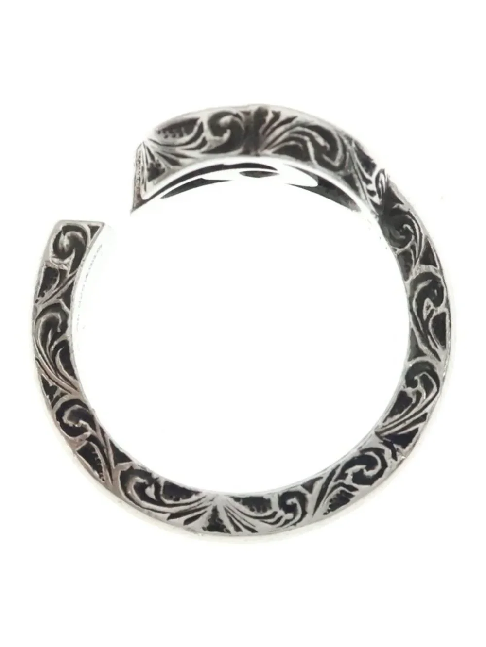 Gucci Arabesque Double G Signature Ring Silver